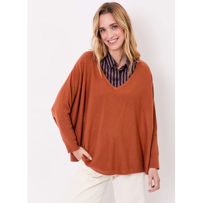 Pull oversize maille col V LANA LA FIANCÉE