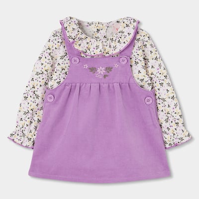 Ensemble bébé brodé de fleurs BOBOLI