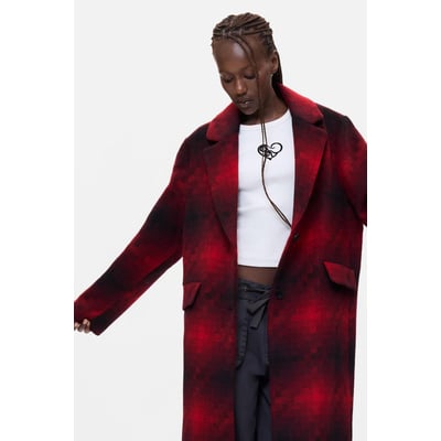 Manteau long à carreaux DESIGUAL