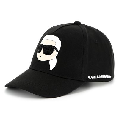 Casquette ajustable en coton KARL LAGERFELD KIDS