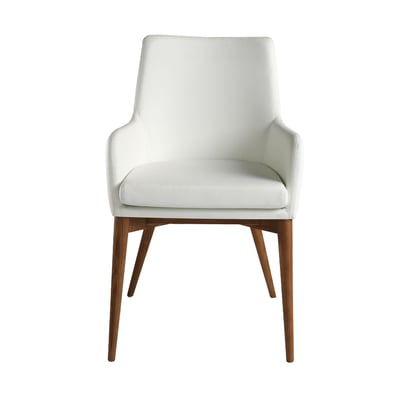 Chaise en similicuir blanc ANGEL CERDA