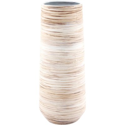 Vase nervuré en grès 12 x 33 cm JARDINDECO