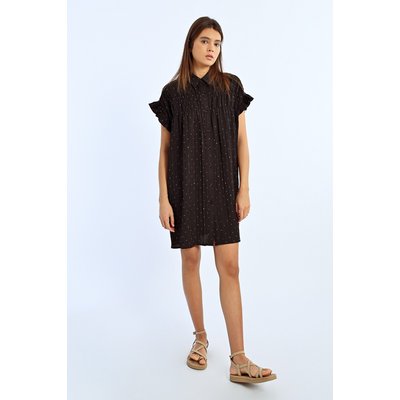 Robe chemise froncée à strass LILI SIDONIO