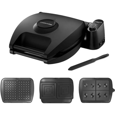 Croque, gaufrier, gaufrette Premium 2 Noir G+GT+CM+spatule 018663 LAGRANGE
