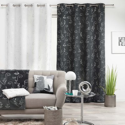 Rideau à impressions métallisées DOUCEUR D'INTÉRIEUR