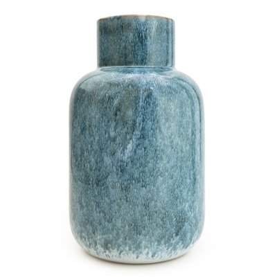 26cm Blue Reactive Glaze Bottle Vase SO'HOME