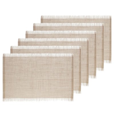 Lot de 6 sets de table à franges ATMOSPHERA