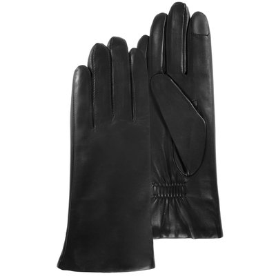 Gants tactiles, en cuir d'agneau pleine fleur, doublés cachemire ISOTONER