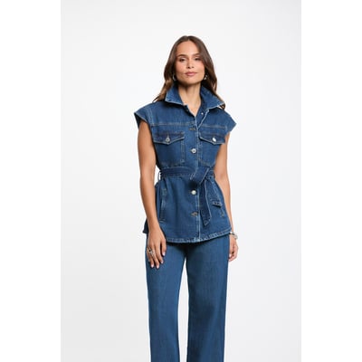 Veste sans manches jean MORGAN