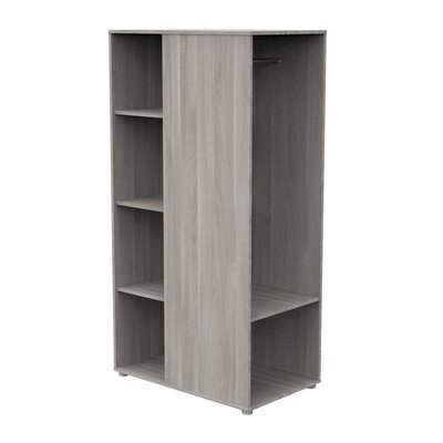 Meuble de rangement avec étagères et penderie en décor bois BABY PRICE