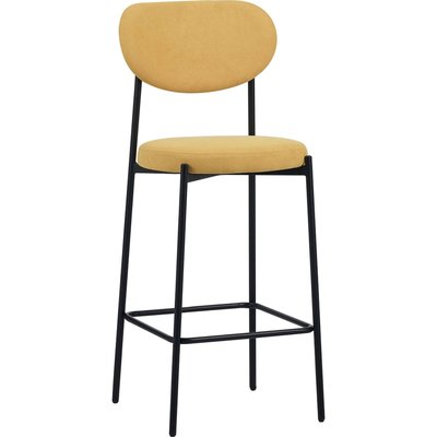 Tabouret de bar design couleur moutarde assise confortable RECOLLECTION