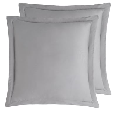 Lot de 2 taies d'oreiller en satin de coton 120 fils VERSALUXE UNI SENSEI MAISON