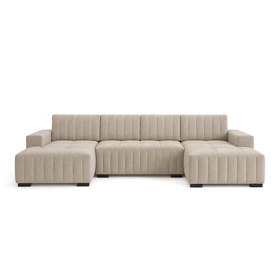Canapé Panoramique Convertible Velours 7 places - LAZARE BEST MOBILIER