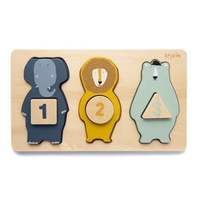 Puzzle à compter en bois All Animals - Trixie TRIXIE