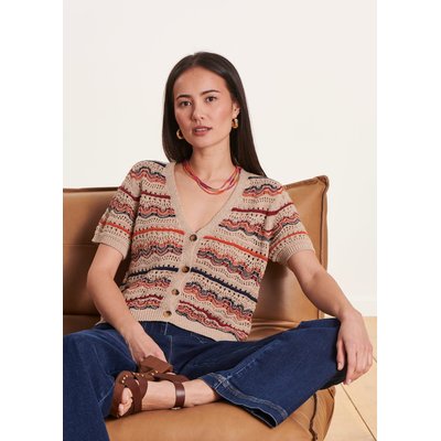 Gilet en maille crochet multicolore LA FEE MARABOUTEE