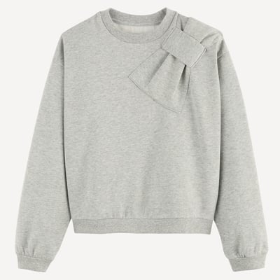 Sweat col rond, en molleton, avec détail noeud LA REDOUTE COLLECTIONS