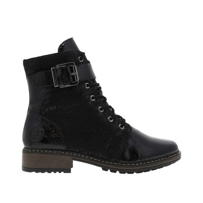 Boots cuir talon bloc zip RIEKER