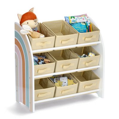 Meuble étagère rangement jouets enfants 9 paniers ZELLER PRESENT