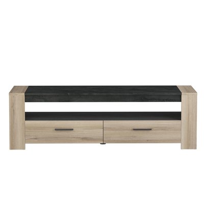 Meuble TV 2 Tiroirs et 1 Large Niche L151,7 cm - Sheffield CALICOSY