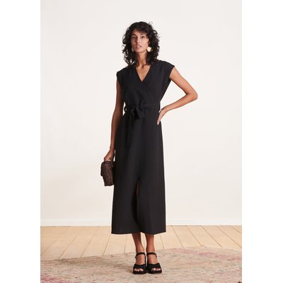 Robe mi-longue cache-cœur à manches courtes LA FEE MARABOUTEE