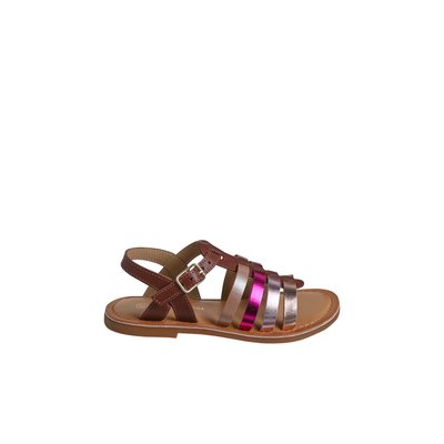 Sandales multi-brides cuir VERTBAUDET