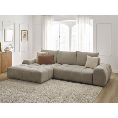 Canapé d'angle convertible 3 places en tissu chiné, EVEREST BOBOCHIC