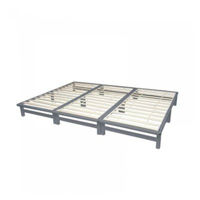 Lit familial palette 270x200 cm  Gris HOMESTYLE4U