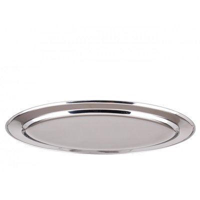 Plat de Service Ovale en Inox - Longueur 30cm WADIGA