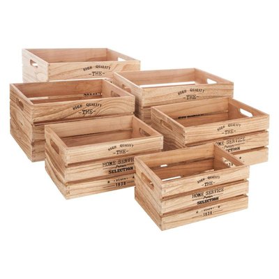 Ensemble de 6 caisses cagettes facto naturel ATMOSPHERA