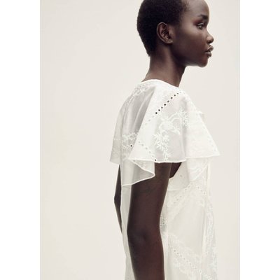 Robe brodée détails ajourés MANGO