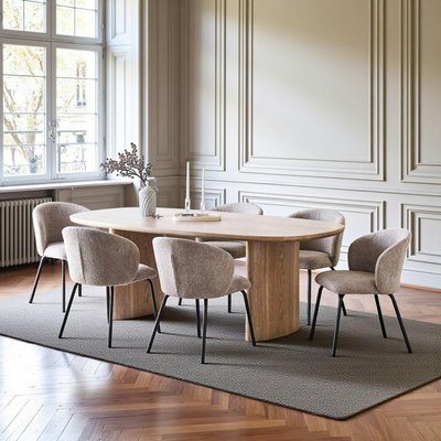 Table moderne en bois clair - pieds design, 210 cm MATERA PIER IMPORT