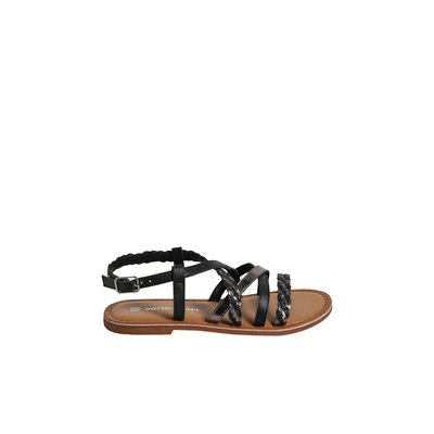 Sandales brides croisées cuir collection maternelle VERTBAUDET