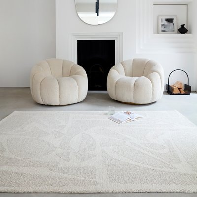 Contrast Dyed Abstract Pattern Rug in 100% Wool SO'HOME