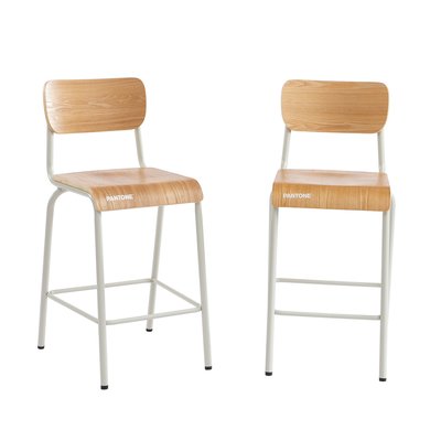 Lot de 2 chaises de bar en acier PANTONE