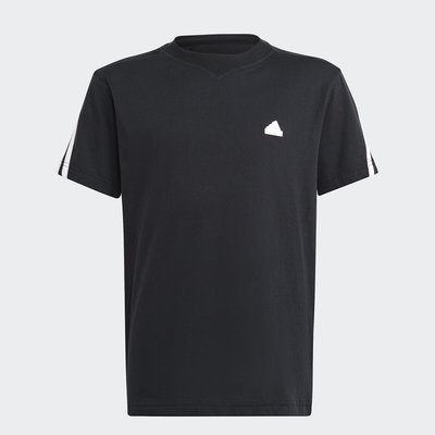 Logo Print Cotton T-Shirt with Short Sleeves adidas Performance