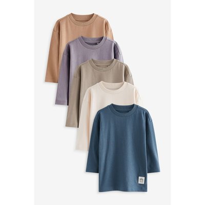 T-Shirts unis à manches longues, lot de 5 NEXT