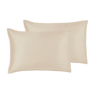 Lot de 2 taies d'oreiller en satin de coton/tencel 200 fils OPERA SENSEI MAISON