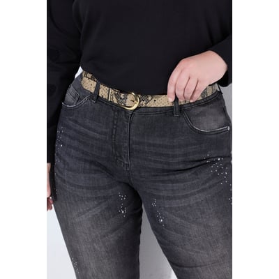 Ceinture aspect peau de serpent, boucle dorée ULLA POPKEN