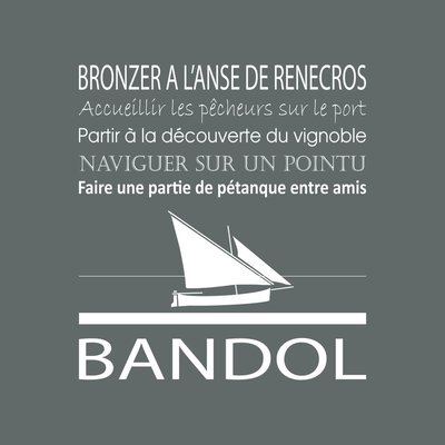 Tableau Mural Bandol ILLUSTRATION CEANOTHE
