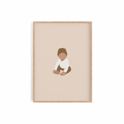 Lindo, affiche +  cadre chêne. 50cm x 70cm COTTON BIRD