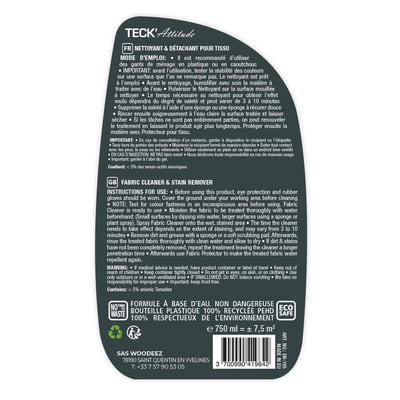 Nettoyant pour tissus 750 ml TECK ATTITUDE