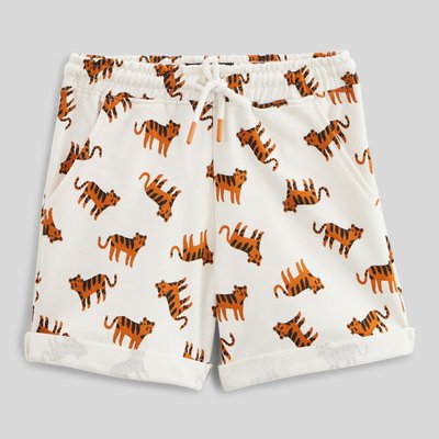 Short élastiqué en molleton imprimé en coton BIO GOTS MONOPRIX