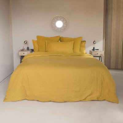Parure + taies 65x65 lin lavé HORTENSE FEBRONIE