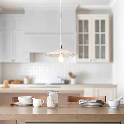 Olearia Textured Glass Pendant Light ÉDITÉ