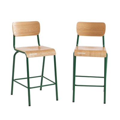 Lot de 2 chaises de bar en acier PANTONE
