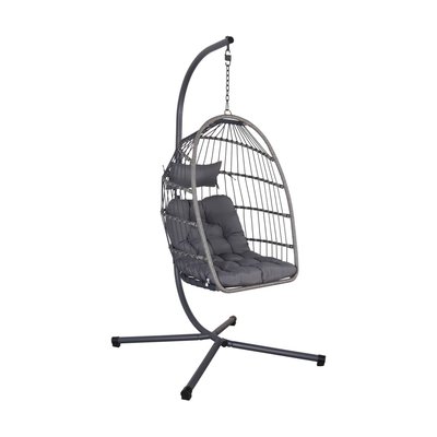 Oeuf suspendu aluminium osier et polyester TOSCANA SWEEEK