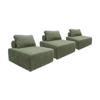Chauffeuse pour canapé modulable velours côtelé (lot de 3) LAO SWEEEK