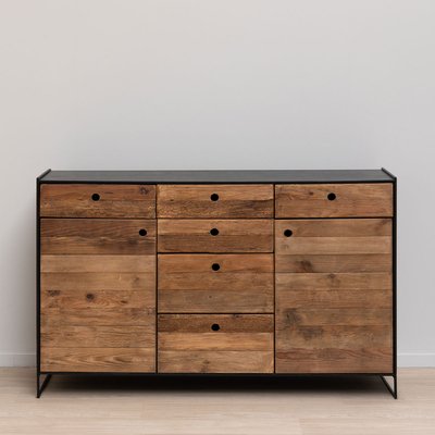 Buffet 2 portes et 6 tiroirs en pin recyclé Utah Chehoma CHEHOMA