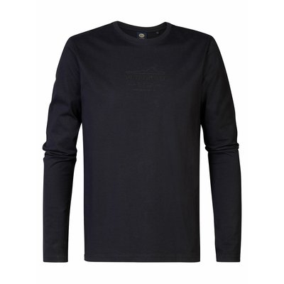 Logo Print Cotton T-Shirt with Long Sleeves PETROL INDUSTRIES