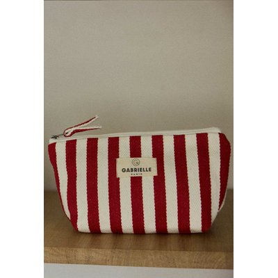 Trousse de beauté en coton, RAYURES GABRIELLE PARIS
